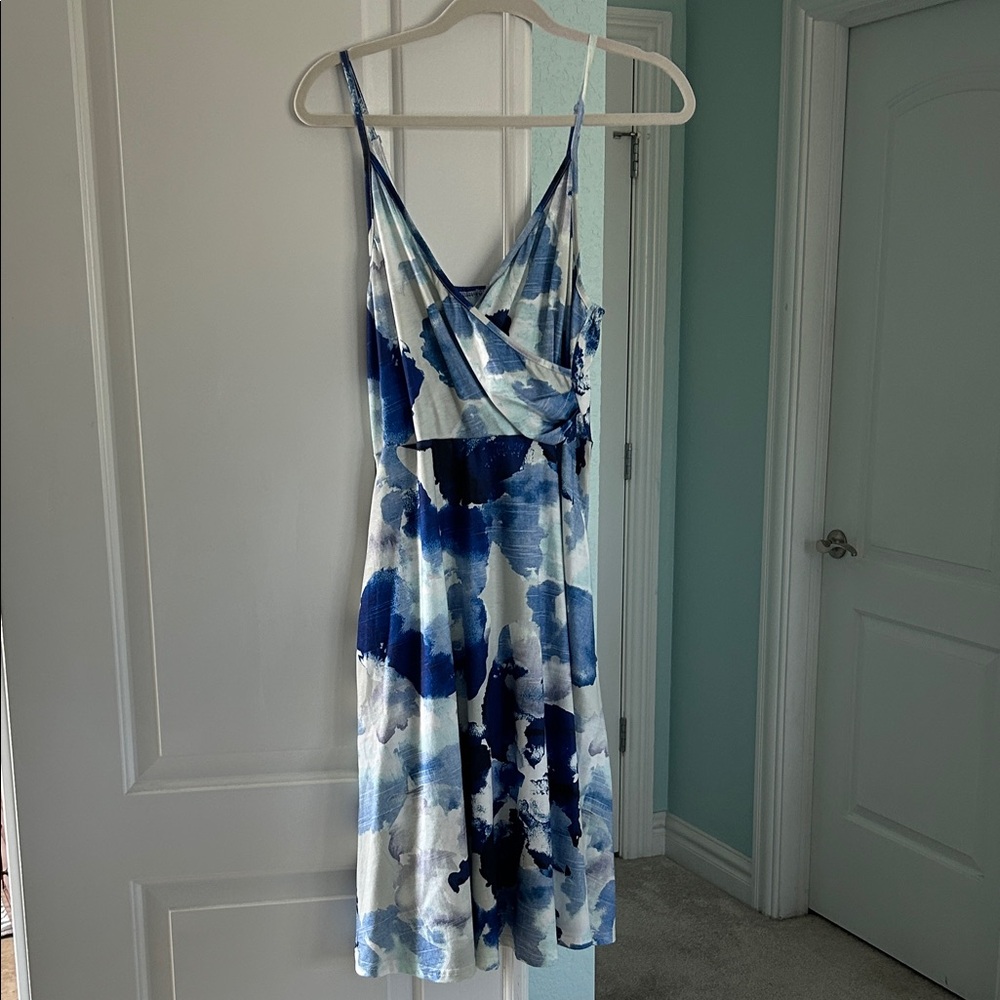 Blue Watercolor Slip Dress - Women